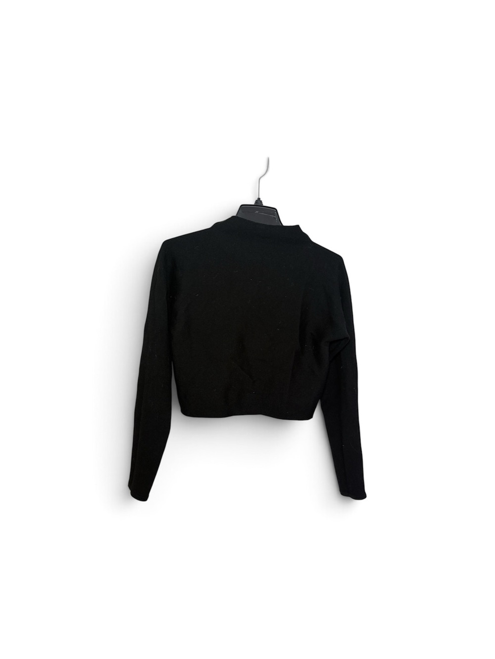 Club Monaco Black Cropped Long-Sleeve Sweatshirt